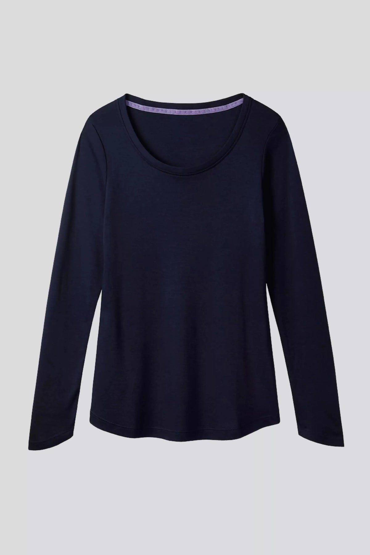 Lavender Hill Clothing Long Sleeve Cotton Modal Scoop Neck T-Shirt