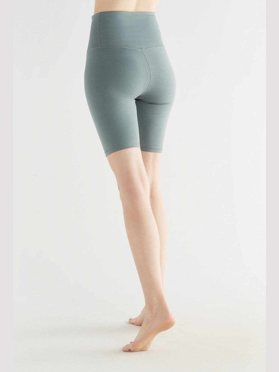 Earth Wardrobe Organic Cotton High-Waisted Stretch Shorts: Womens