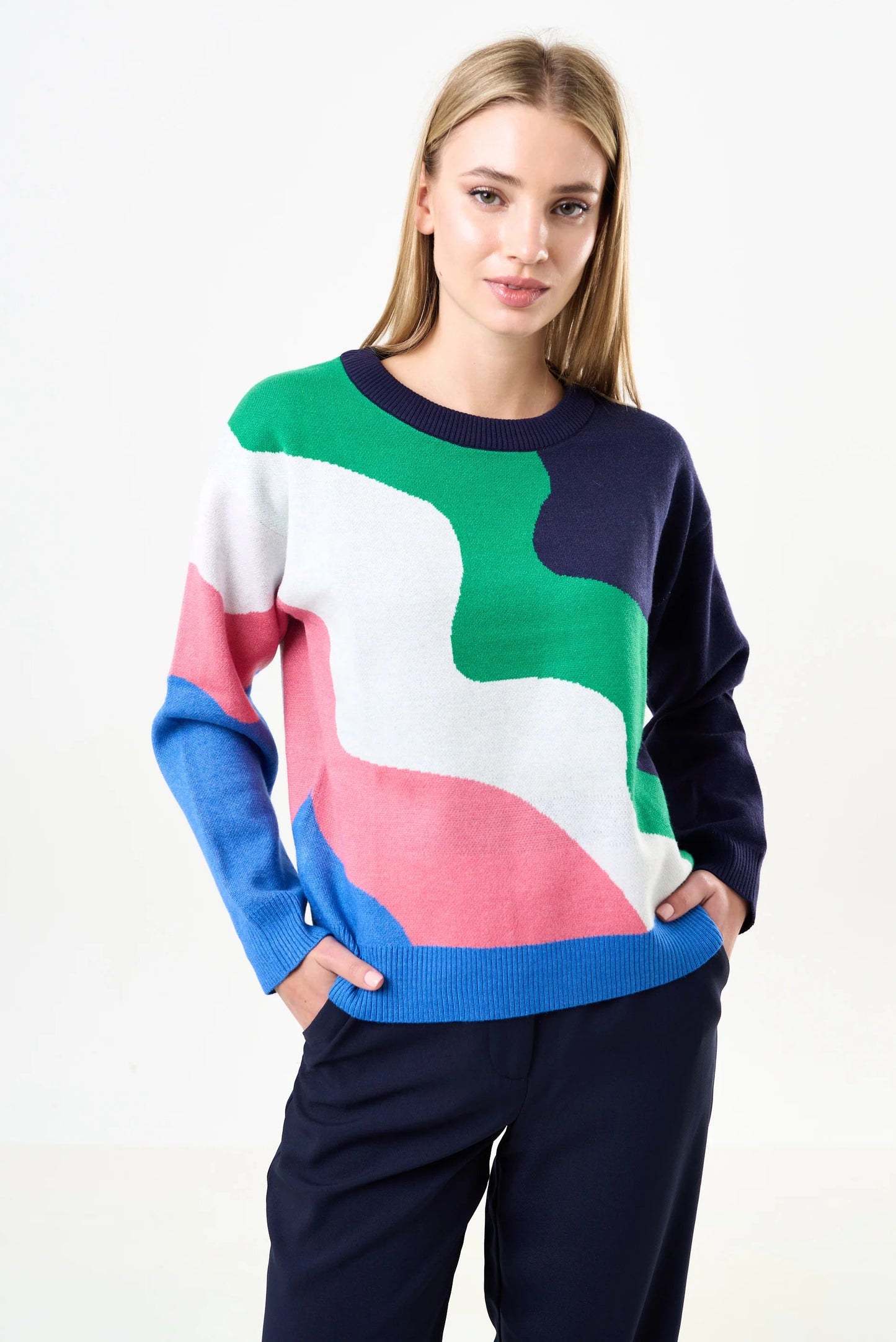 Abra Squiggle Engineered Jacquard Jumper - Bascora
