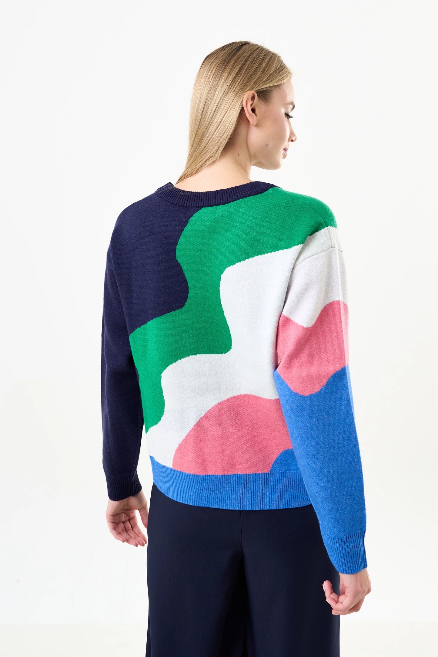 Abra Squiggle Engineered Jacquard Jumper - Bascora