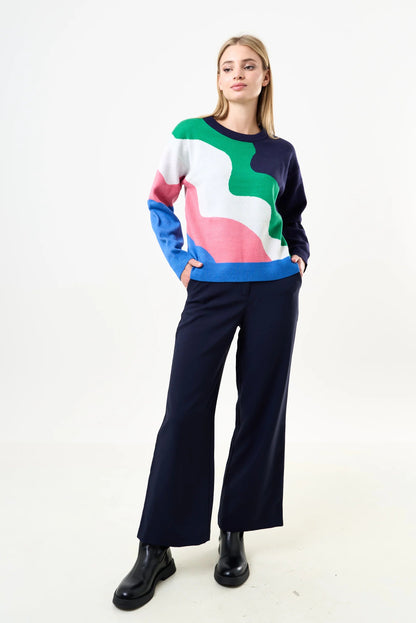 Abra Squiggle Engineered Jacquard Jumper - Bascora