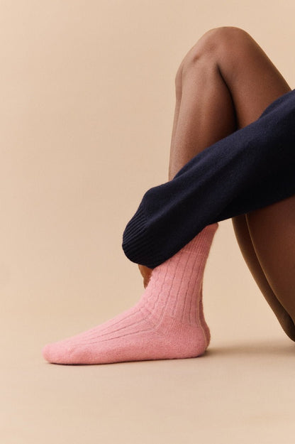 Alpaca Ultra Soft Ribbed Bed Socks - Bascora
