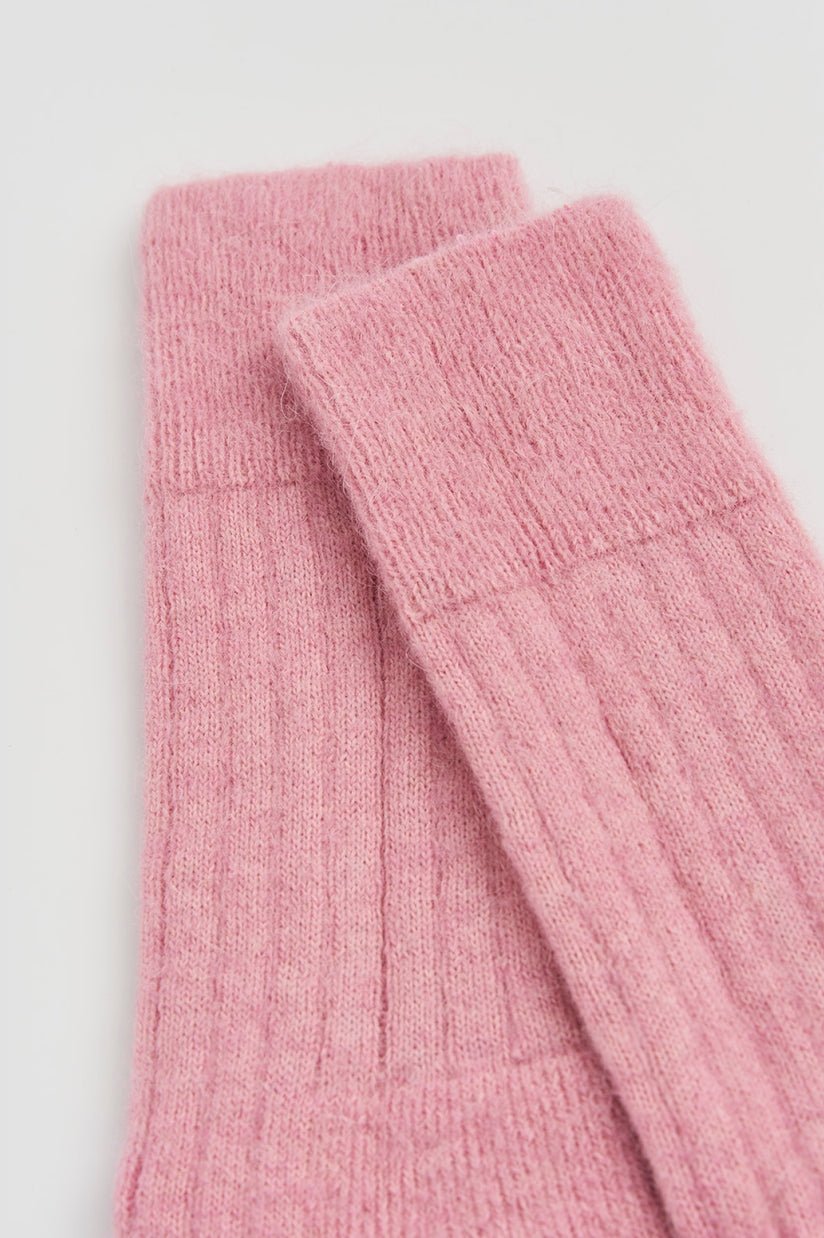 Alpaca Ultra Soft Ribbed Bed Socks - Bascora