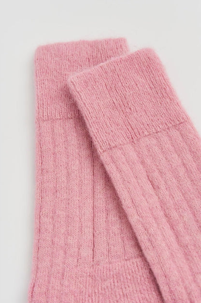 Alpaca Ultra Soft Ribbed Bed Socks - Bascora