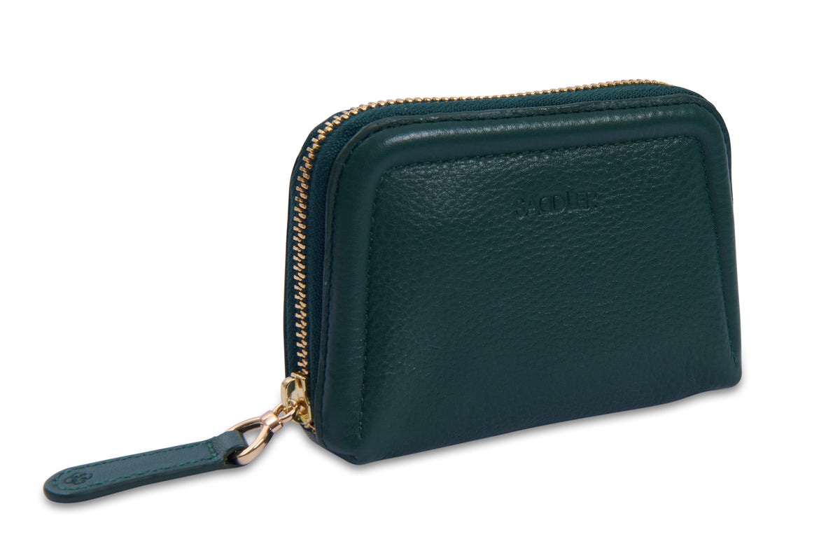 Annabelle RFID Leather Coin Purse - Bascora