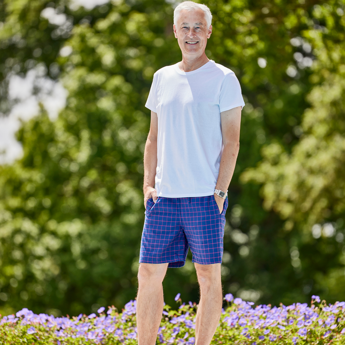Loungers Atlantic Puffin Checked Lounge Shorts