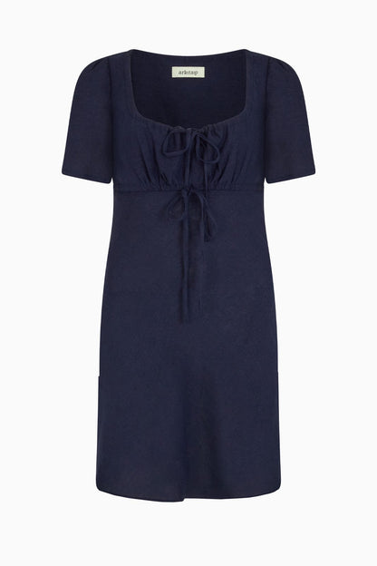 The Clementine Mini Dress in navy blue