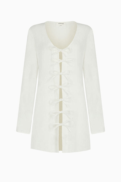 The Michi Mini Kaftan in off-white