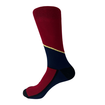 Asymmetric Color Block Socks Collection: 3 pairs Luxury Sock Gift Box - Bascora