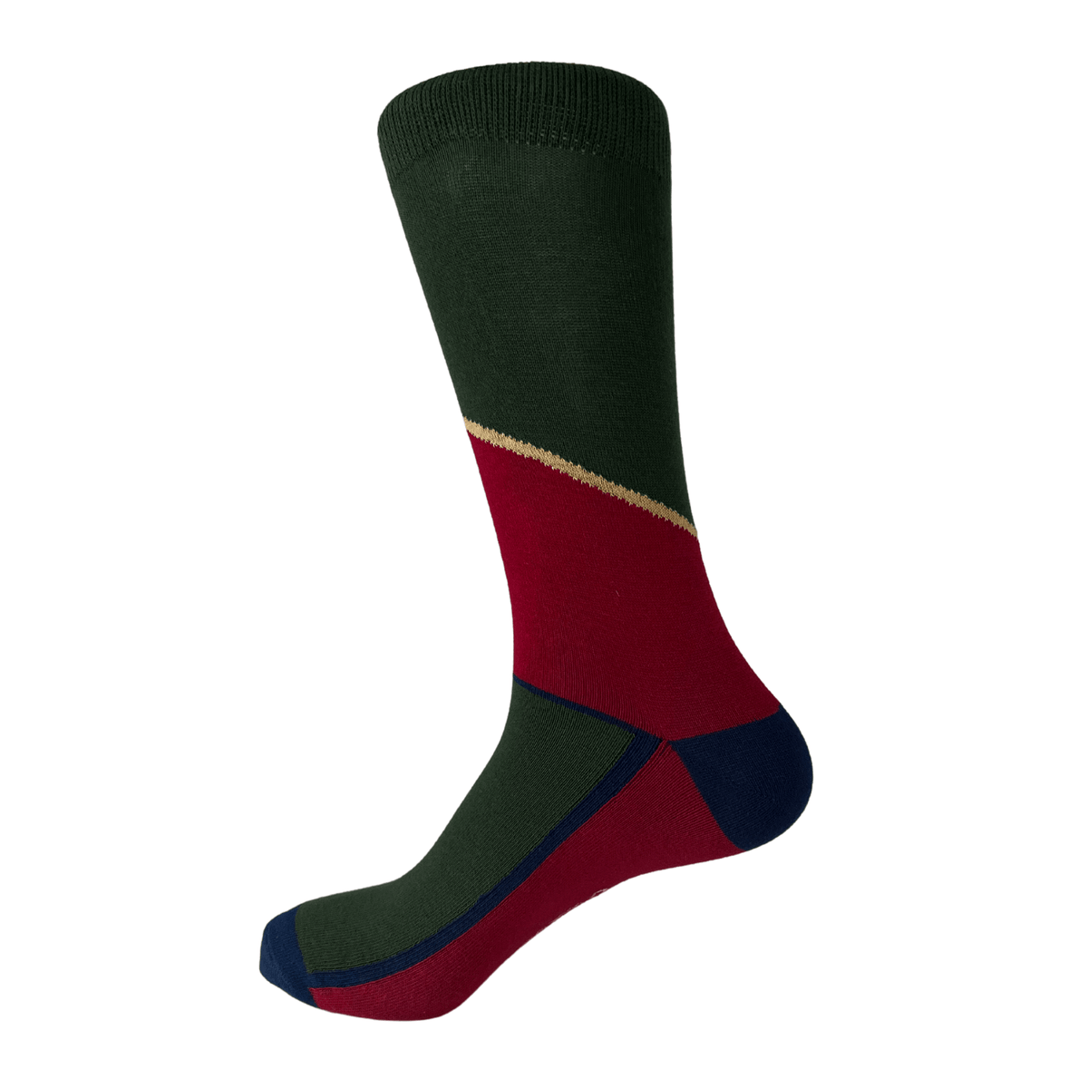 Asymmetric Color Block Socks Collection: 3 pairs Luxury Sock Gift Box - Bascora
