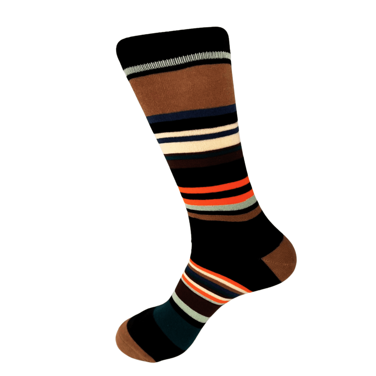 Autumn Echo – Horizontal Stripe Socks - Bascora