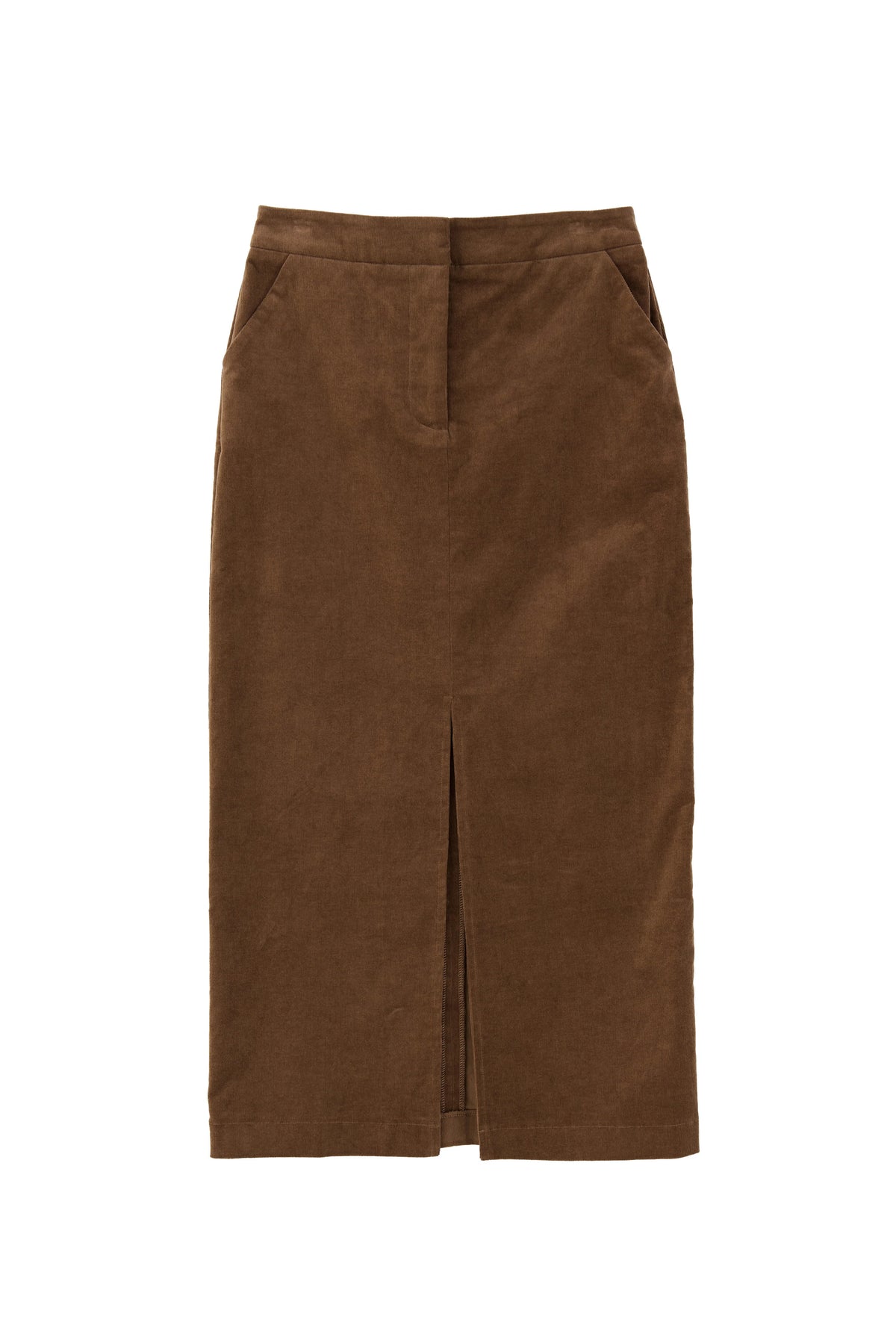 Balthazar Babycord Midi Pencil Skirt – Mole - Bascora