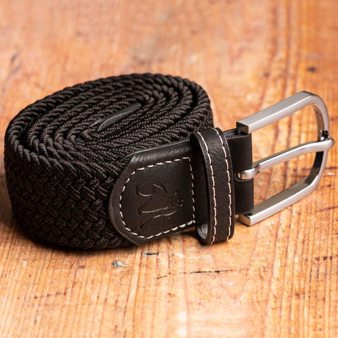 Swole Panda Recycled Woven Belt in Black