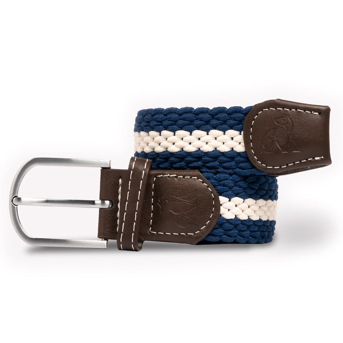 Swole Panda Recycled Woven Belt in Blue and White Stripe