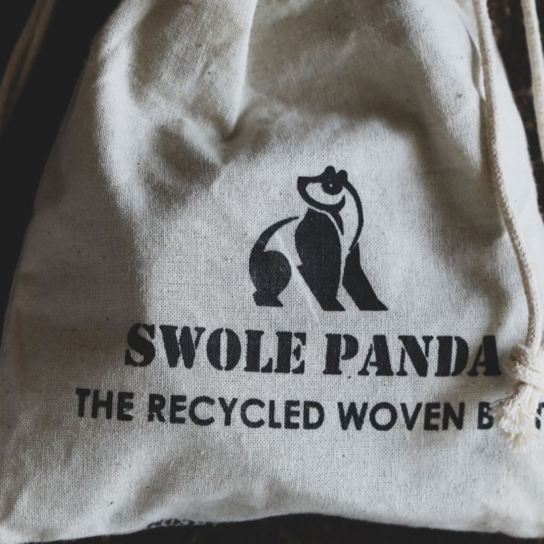 Swole Panda Recycled Woven Belt in Neon Zigzag