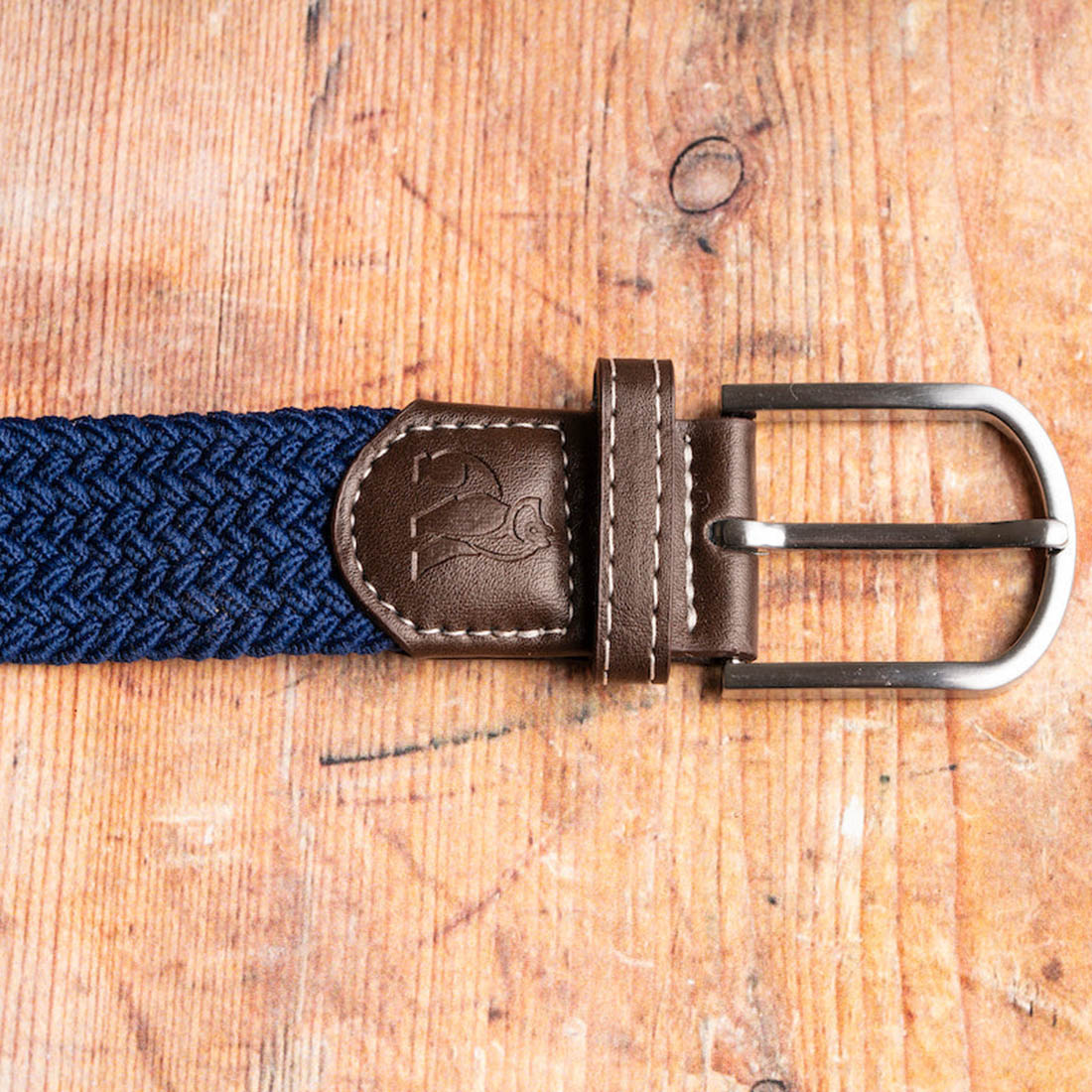 Swole Panda Recycled Woven Belt in Dark Blue