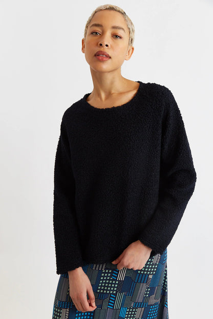 Blanka Borg Sweatshirt – Navy - Bascora