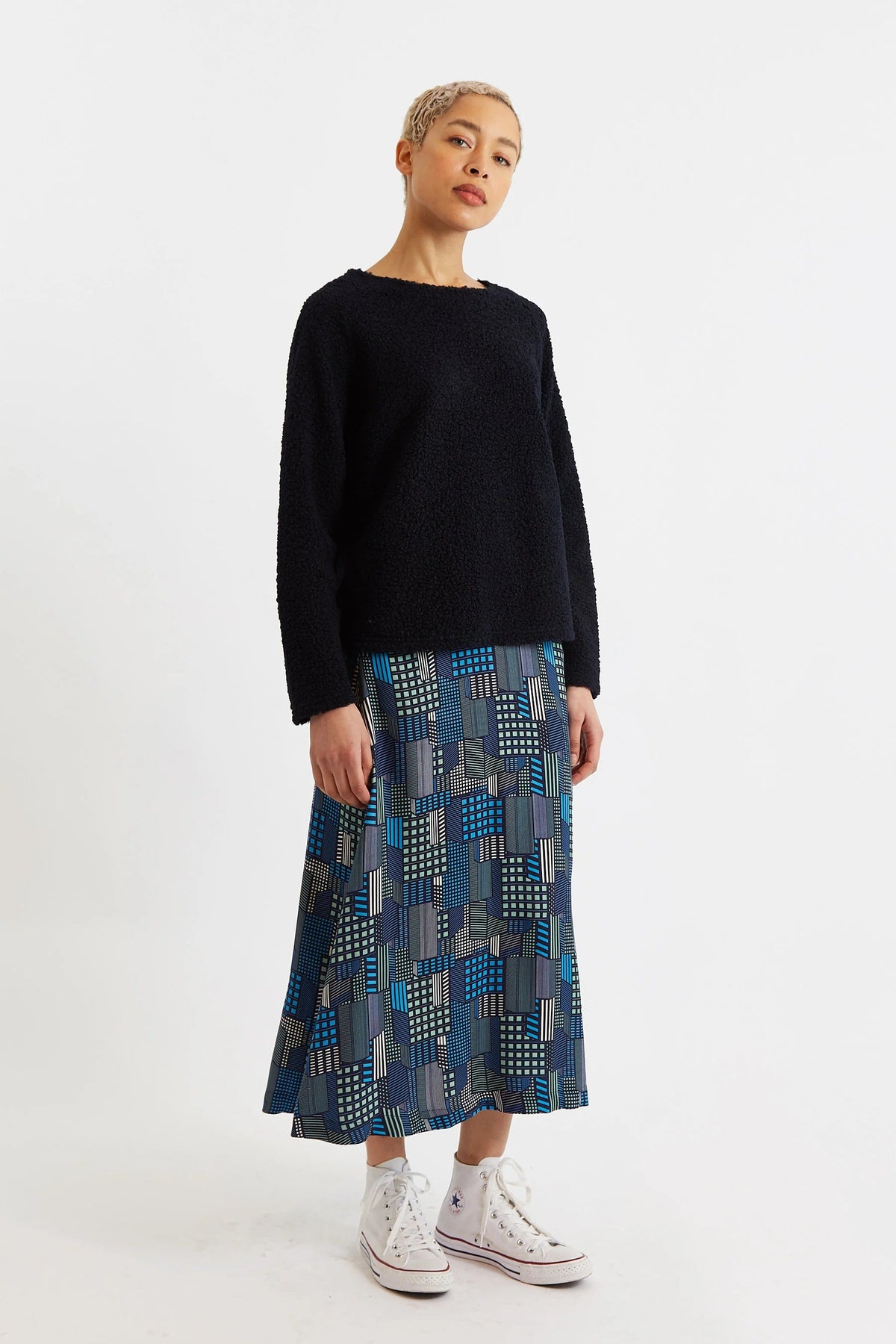 Blanka Borg Sweatshirt – Navy - Bascora