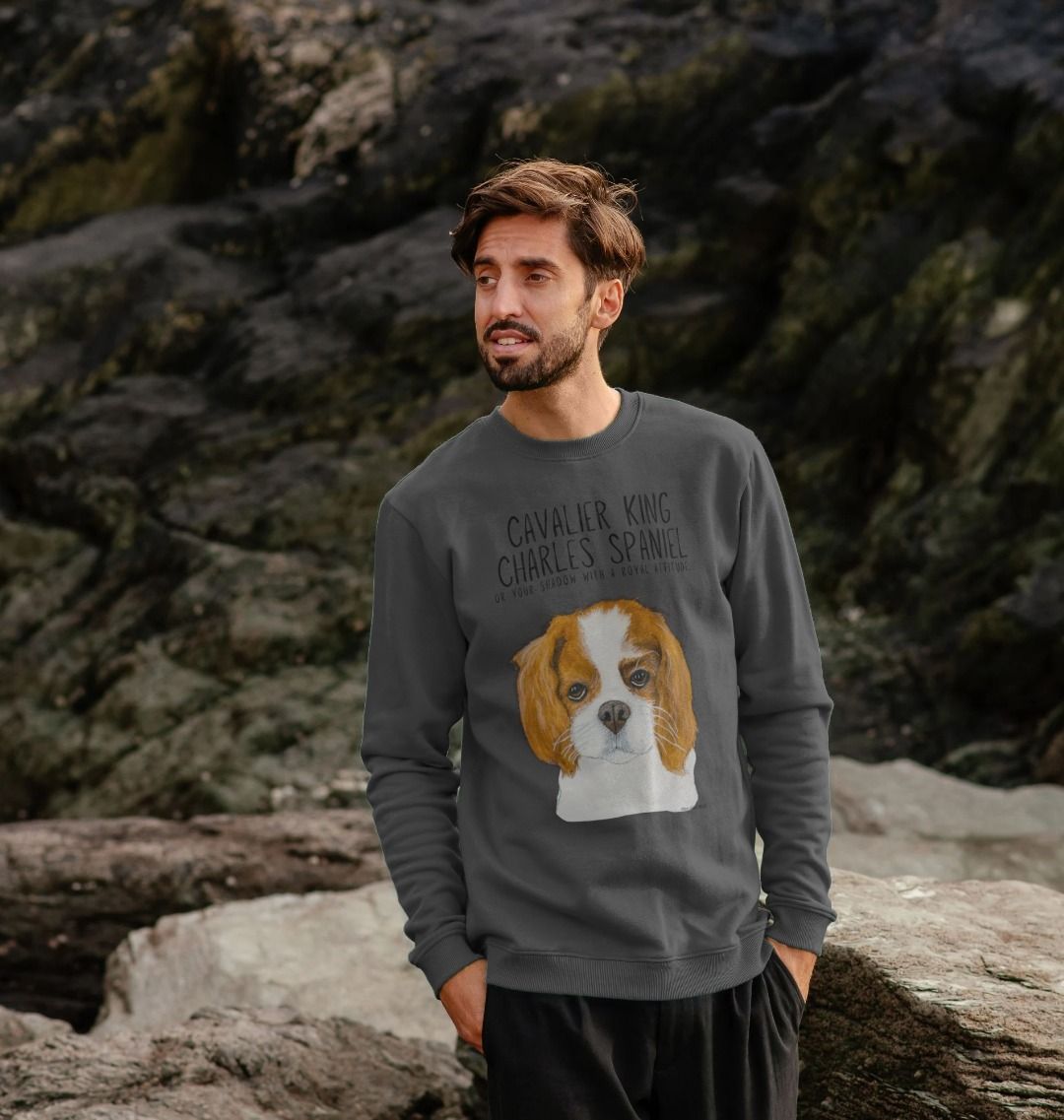 Bon Dog Shadow of a King Sweatshirt – Men's Eco-Luxe Sweatshirt - Bascora
