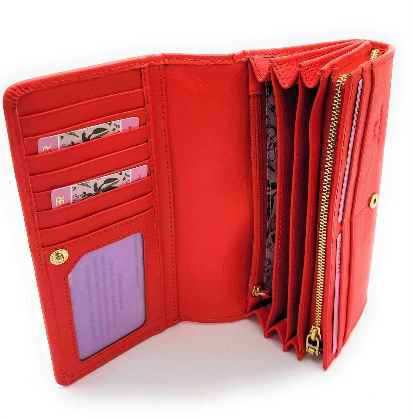 Bonnie RFID Leather Multi-Section Purse – Red | Saddler - Bascora