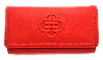 Bonnie RFID Leather Multi-Section Purse – Red | Saddler - Bascora
