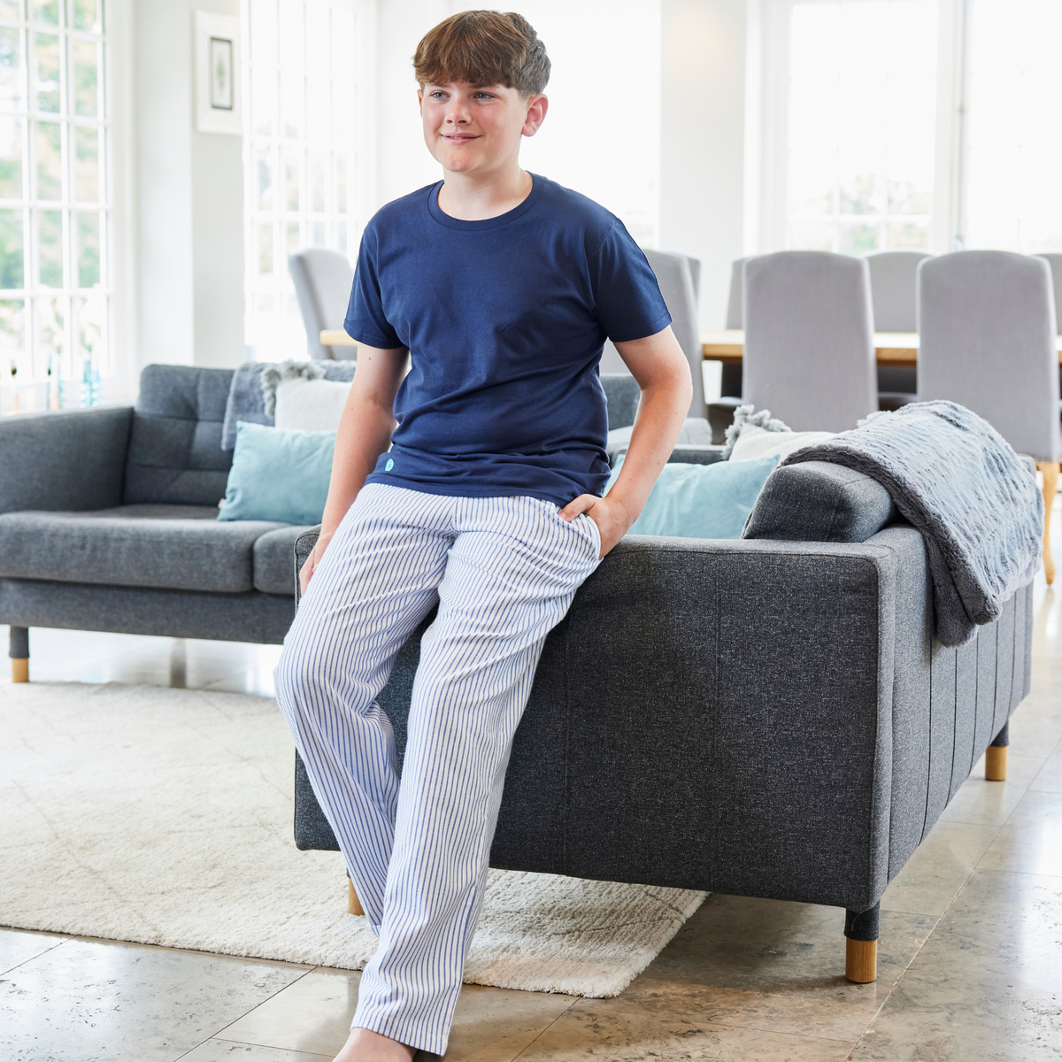 Loungers Kids' Organic Cotton Monk Seal Trousers