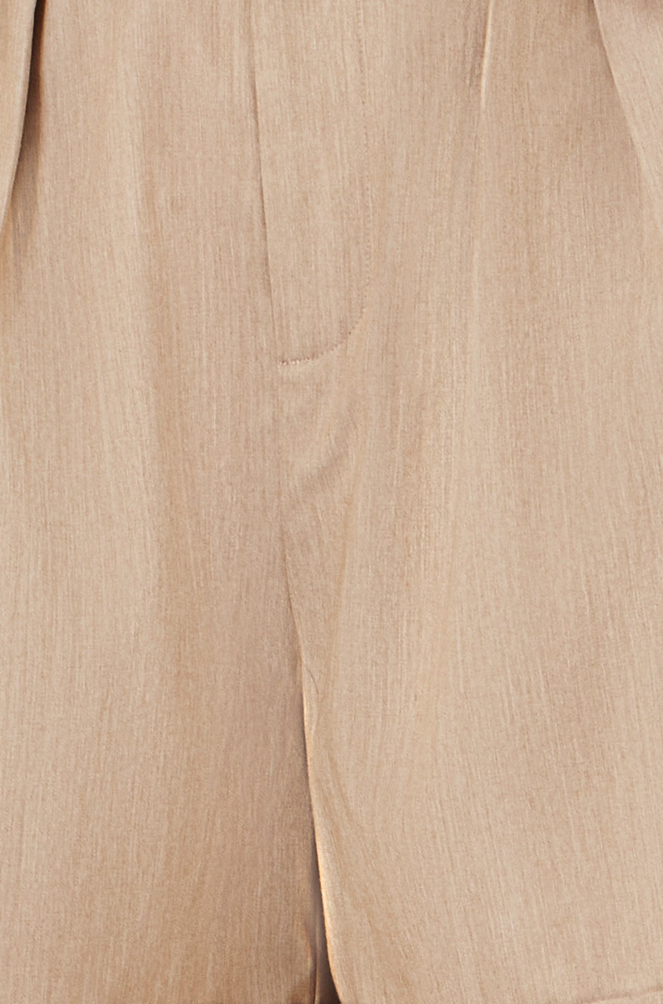 Brown Pleat Front Shorts - Bascora