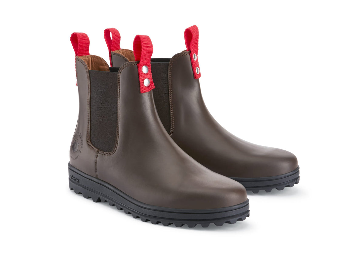 Busby Men's Brown Leather Winter Chelsea Boots
