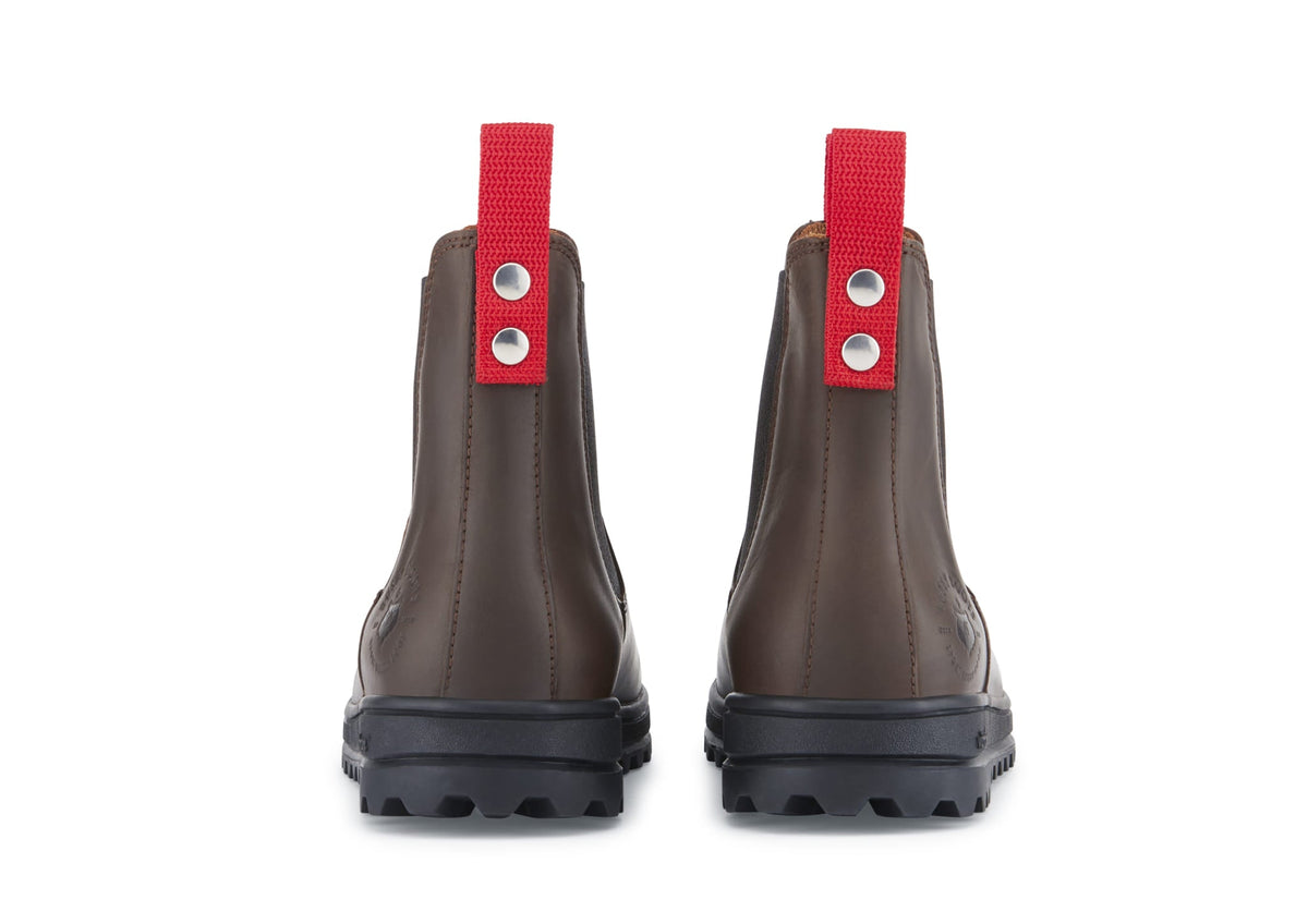 Busby Women's Brown Leather Winter Chelsea Boots