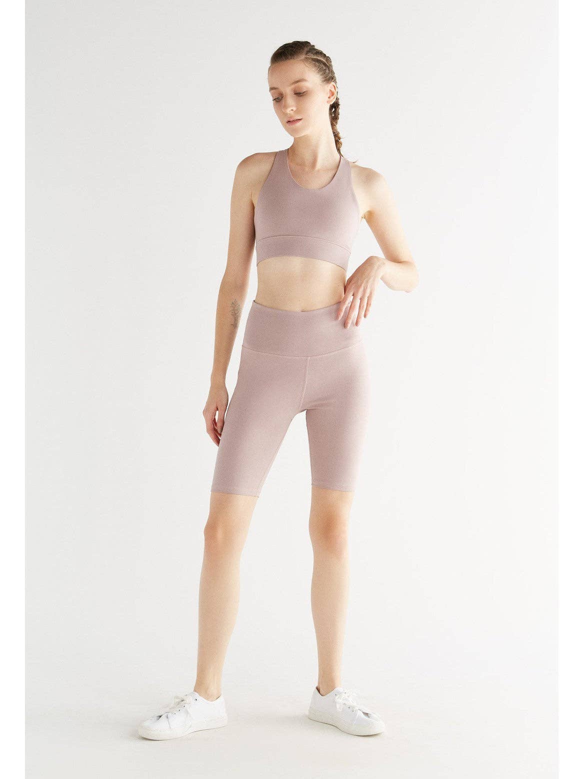 Earth Wardrobe Organic Cotton High-Waisted Stretch Shorts: Womens