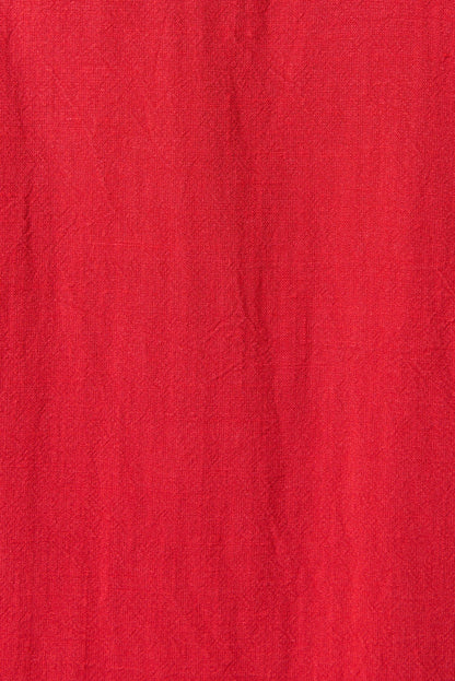 Clover Linen Mix Midi Sundress - Red - Bascora