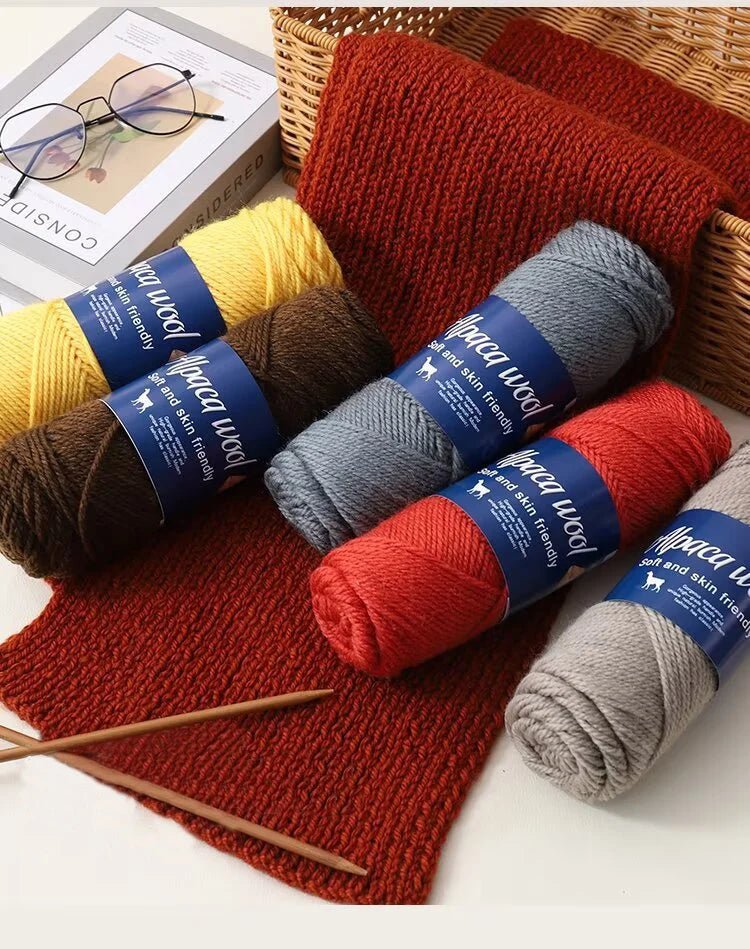 Coarse Alpaca Wool Yarn – 5 x 100g Skeins (500g) - Bascora