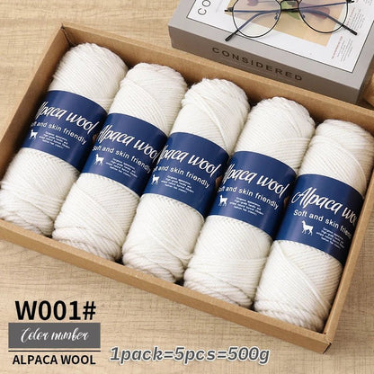 Coarse Alpaca Wool Yarn – 5 x 100g Skeins (500g) - Bascora