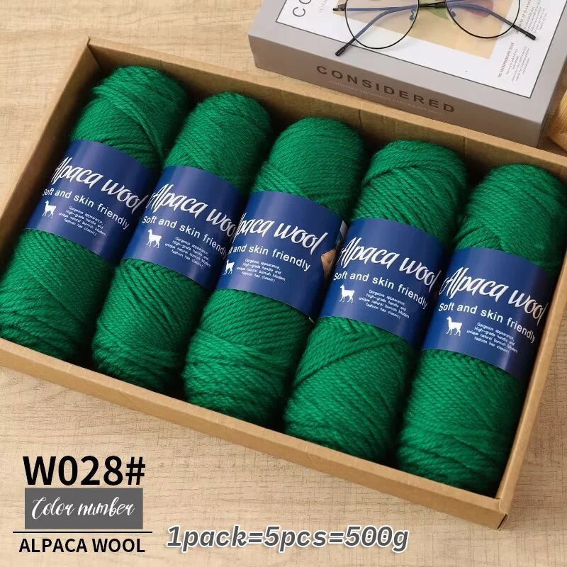 Coarse Alpaca Wool Yarn – 5 x 100g Skeins (500g) - Bascora