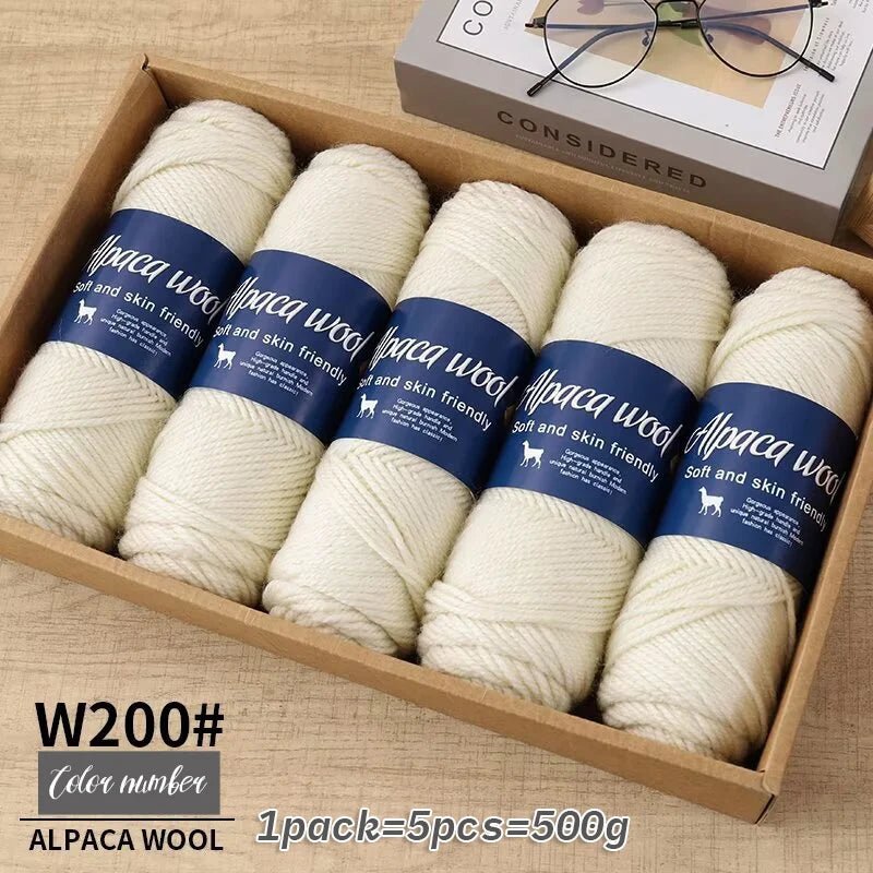 Coarse Alpaca Wool Yarn – 5 x 100g Skeins (500g) - Bascora