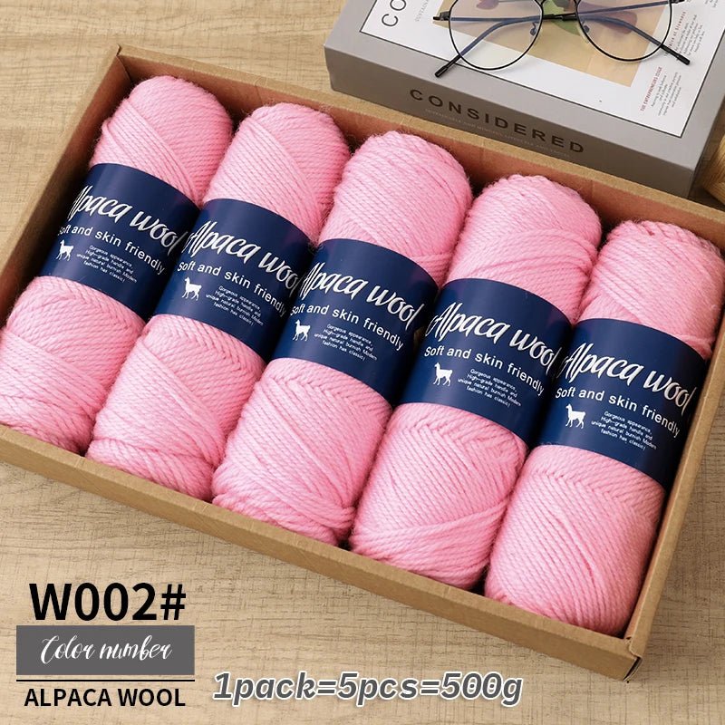 Coarse Alpaca Wool Yarn – 5 x 100g Skeins (500g) - Bascora