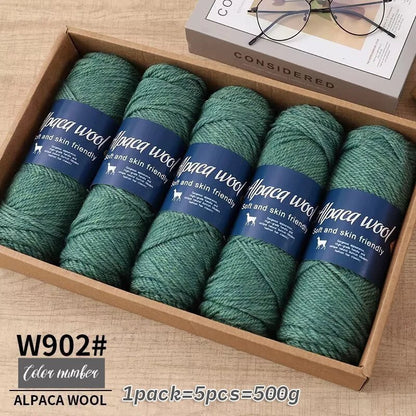 Coarse Alpaca Wool Yarn – 5 x 100g Skeins (500g) - Bascora