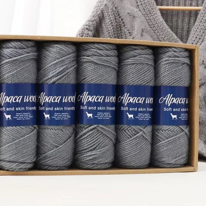 Coarse Alpaca Wool Yarn – 5 x 100g Skeins (500g) - Bascora