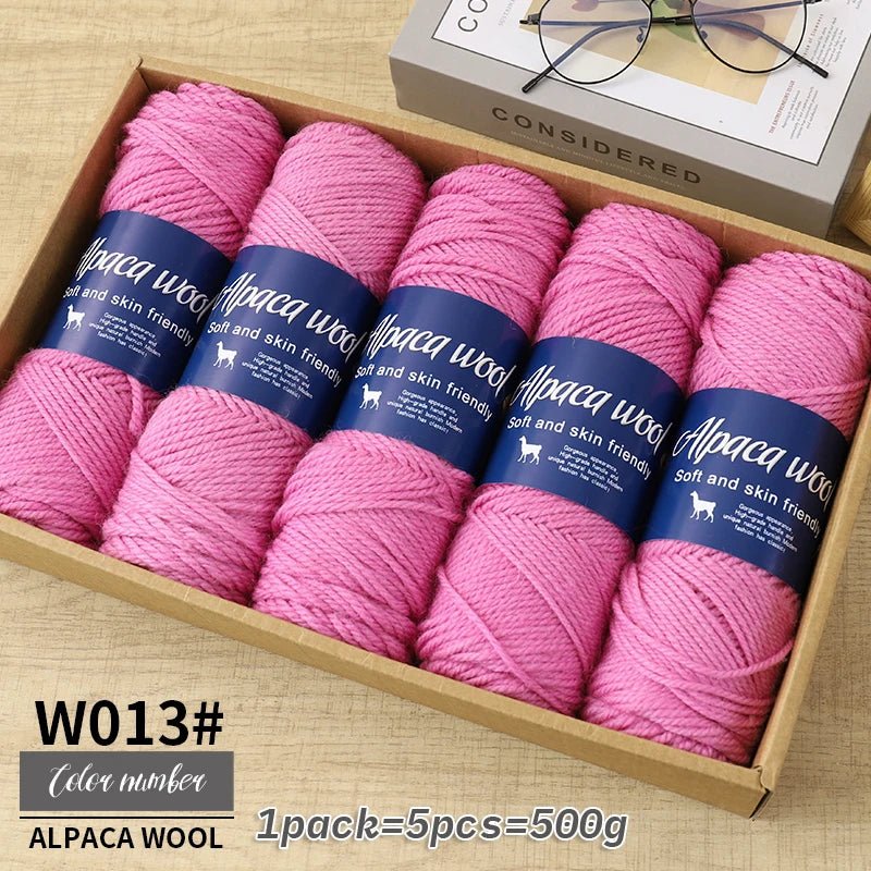 Coarse Alpaca Wool Yarn – 5 x 100g Skeins (500g) - Bascora