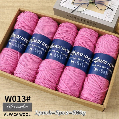 Coarse Alpaca Wool Yarn – 5 x 100g Skeins (500g) - Bascora
