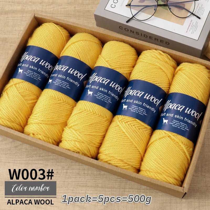 Coarse Alpaca Wool Yarn – 5 x 100g Skeins (500g) - Bascora