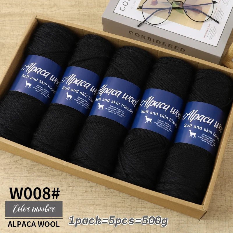 Coarse Alpaca Wool Yarn – 5 x 100g Skeins (500g) - Bascora