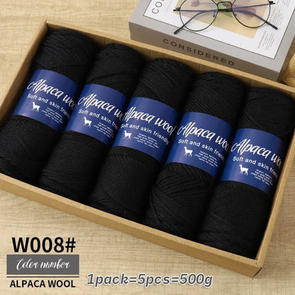 Coarse Alpaca Wool Yarn – 5 x 100g Skeins (500g) - Bascora