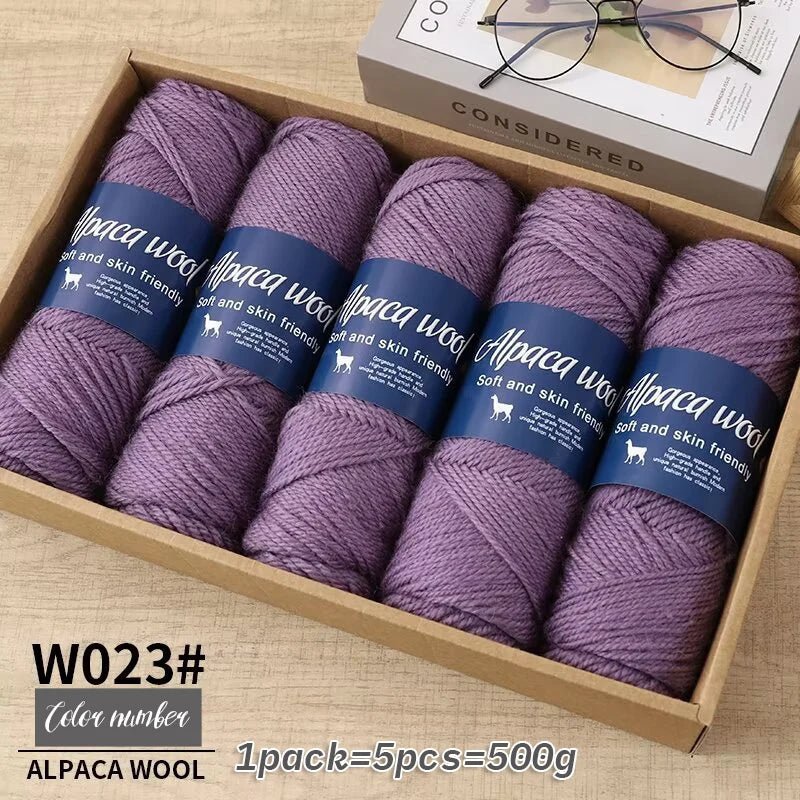 Coarse Alpaca Wool Yarn – 5 x 100g Skeins (500g) - Bascora
