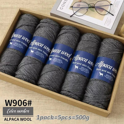 Coarse Alpaca Wool Yarn – 5 x 100g Skeins (500g) - Bascora