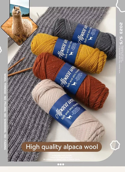 Coarse Alpaca Wool Yarn – 5 x 100g Skeins (500g) - Bascora