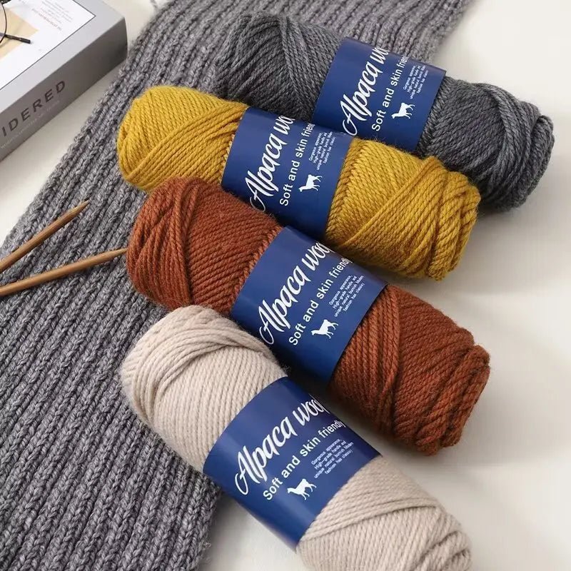 Coarse Alpaca Wool Yarn – 5 x 100g Skeins (500g) - Bascora