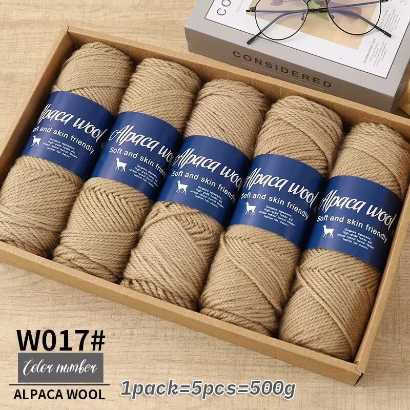 Coarse Alpaca Wool Yarn – 5 x 100g Skeins (500g) - Bascora
