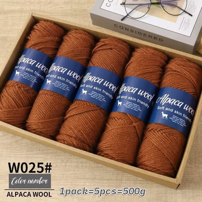 Coarse Alpaca Wool Yarn – 5 x 100g Skeins (500g) - Bascora