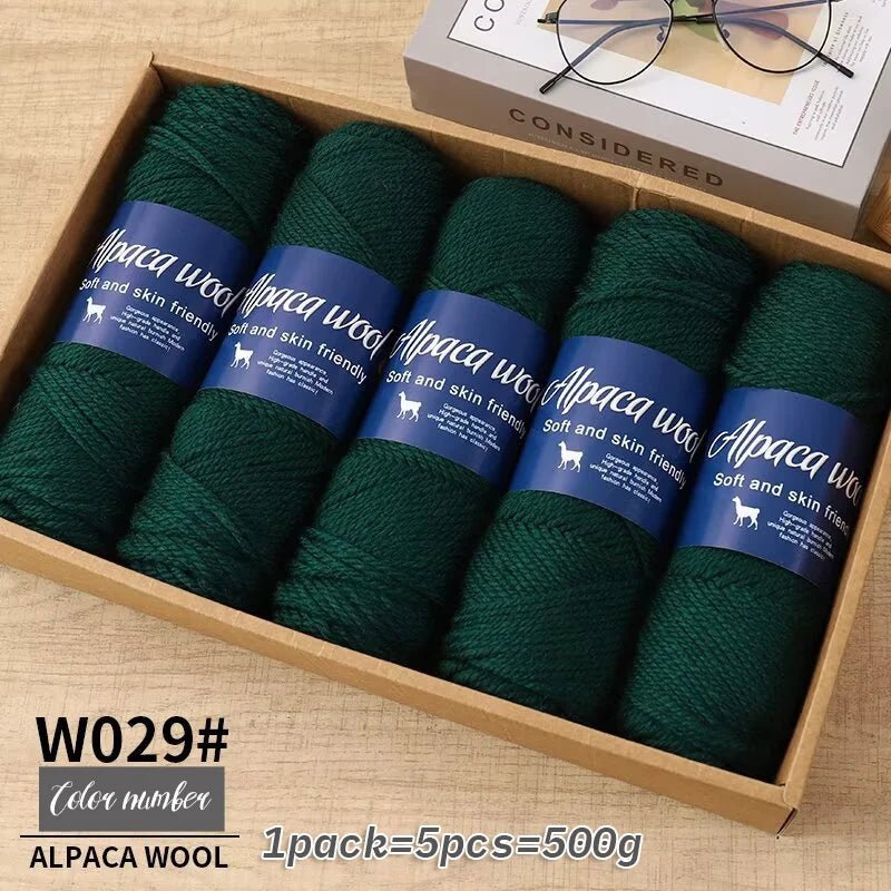 Coarse Alpaca Wool Yarn – 5 x 100g Skeins (500g) - Bascora